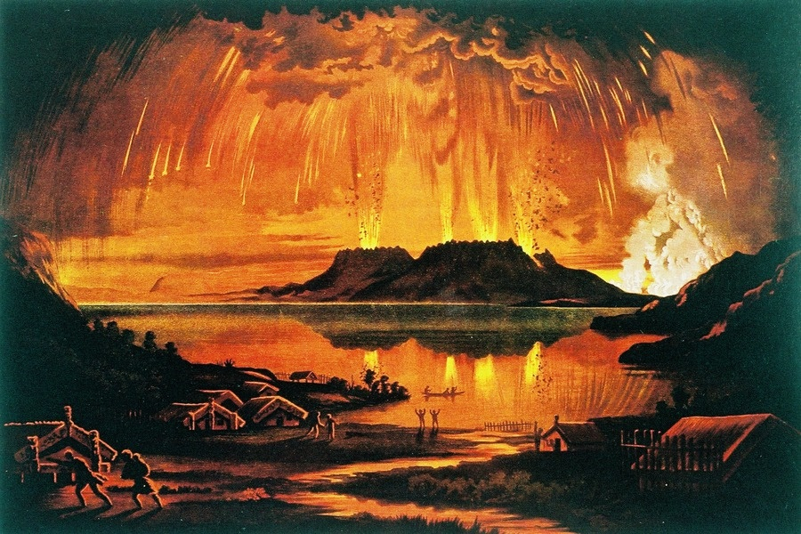 The eruption of Mt Tarawera